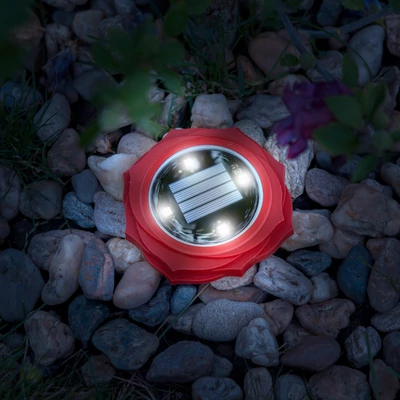 LED-es leszúrható szolár lámpa, piros, hidegfehér, 11,5 x 2,3 cm