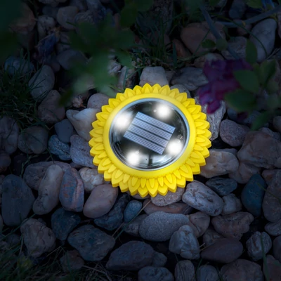 LED-es leszúrható szolár lámpa, sárga, hidegfehér, 11,5 x 2,3 cm
