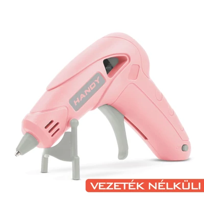Ragasztópisztoly, akkumulátoros, Type-C, 7 mm, 10 W, babarózsaszín