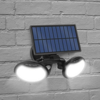 Mozgásérzékelős szolár reflektor, forgatható fejjel, 2 COB LED