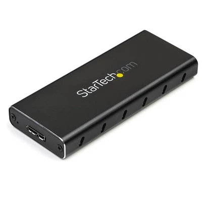 StarTech.com SM21BMU31C3 tárolóegység burkolat Külső SSD ház Fekete, Ezüst M.2