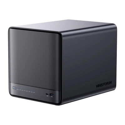 MINI-PC Minis Forum NAS N5 AMD Ryzen 7 H255, 16GB+128GB operációs rendszer tárolása