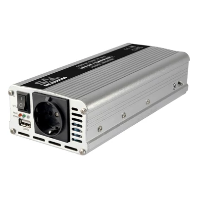 12V -> 220V, max. 2000W autós feszültség inverter, USB csatlakozóval (SAI 2000USB)