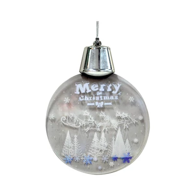 Karácsonyi dekoráció, LED-es akril ablakdísz, 'Merry Christmas' (CDM 10)