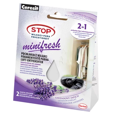 Ceresit Stop Pára 2in1 páramentesítő párna szekrénybe, levendula illatú, 2x50g
