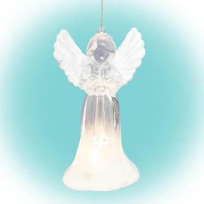 CDM16 LED-es dekoráció, 2 féle akril angyal, melegfehér LED, 1 db