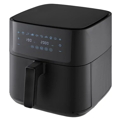 AF-850-B-1800 W fekete 8 L forrólevegős sütő (air fryer/airfryer) digitális vezérléssel 