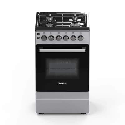 GOS-G5060GB inox-fekete gáztűzhely légkeveréssel, 45 L