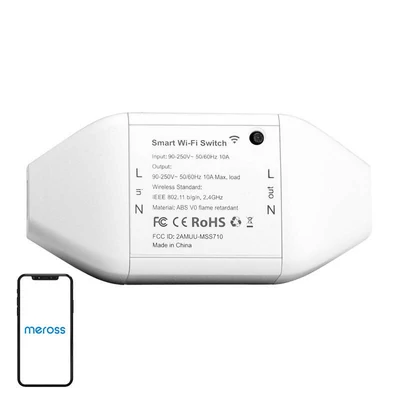 Wi-Fi Smart Switch Meross MSS710-UN (Google Home, Alexa) (nem HomeKit!)