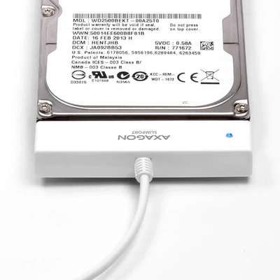 Axagon ADSA-1S USB 2.0 fehér külső HDD/SSD ház