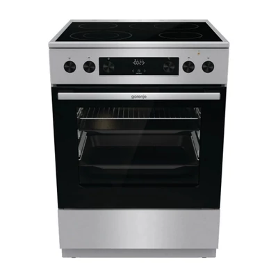 Gorenje GECS6C70XPA inox-fekete, szabdonálló, kerámialapos, főzőzóna:4, sütőtér:71L, tűzhely