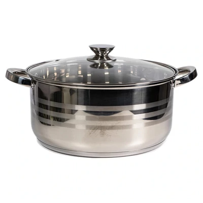 TOO LP-7170-10L prémium rozsdamentes edény 10 liter fazék/lábas+fedő 30 x 14,5cm
