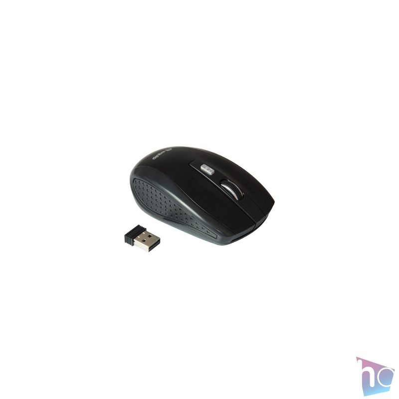 Equip-Life Egér - 245104 (Vezeték nélküli, Optikai, USB, 1600 DPI, fekete)