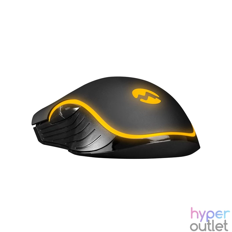 Everest Gamer Egér - SM-G56 CORAX  (7200 DPI, 7gomb, 1,5m harisnyázott kábel,optikai, fekete, RGB LED)