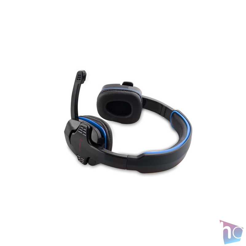 Rampage Fejhallgató - SN-R9 (mikrofon, 3.5mm jack, hangerőszabályzó, nagy-párnás, 1.8m kábel, fekete-kék)