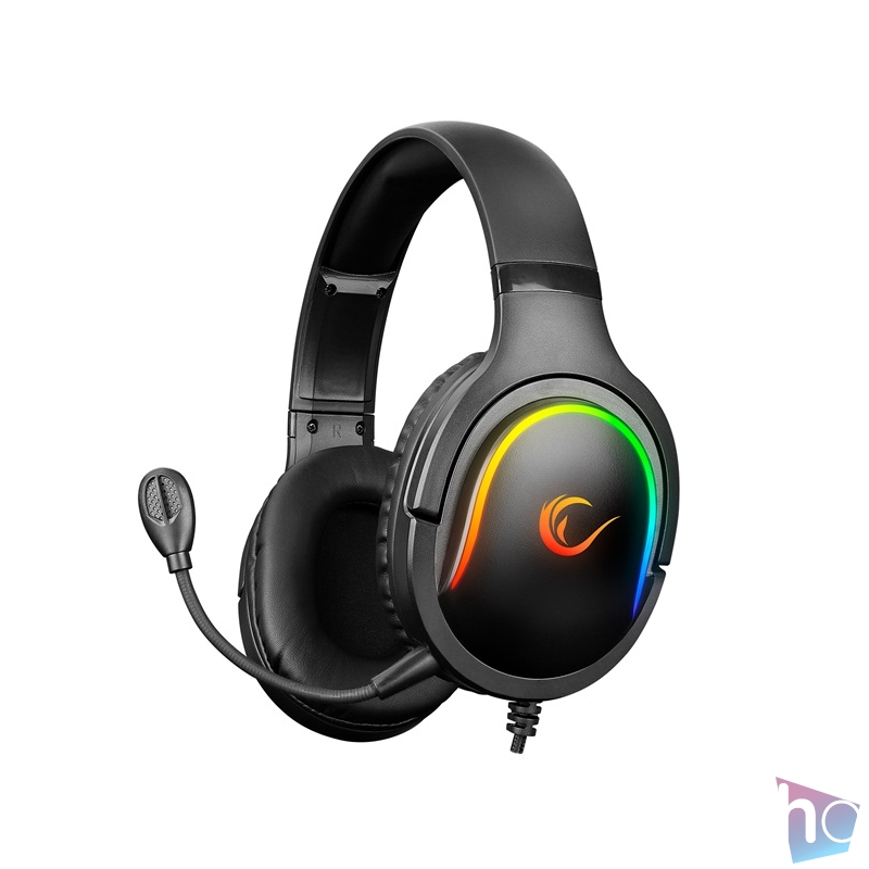 Rampage Fejhallgató - Miracle-X6 RGB (PS4/PC/Xbox, mikrofon, USB, hangerősz., nagy-párnás, 2m kábel, fekete)