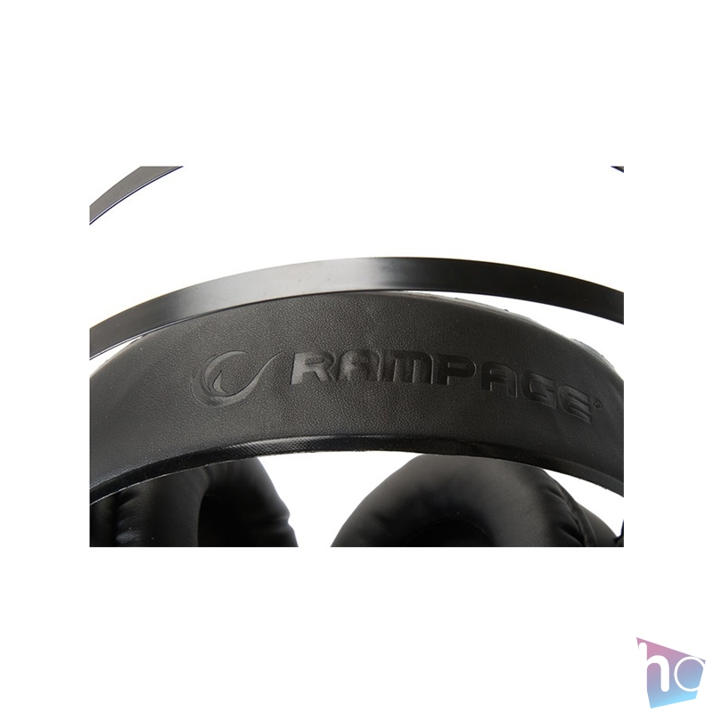 Rampage Fejhallgató - SN-RX5 (mikrofon, USB+3.5mm jack, hangerőszabályzó, nagy-párnás, 2.2m kábel, fekete)