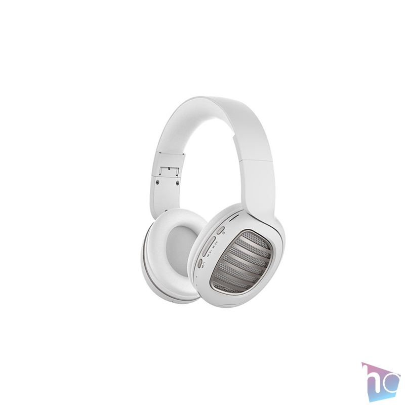 Snopy Fejhallgató Vezeték Nélküli - SN-BT55 White (Bluetooth v5.0, hang.szab., micro-SD foglalat, mikrofon, fehér)