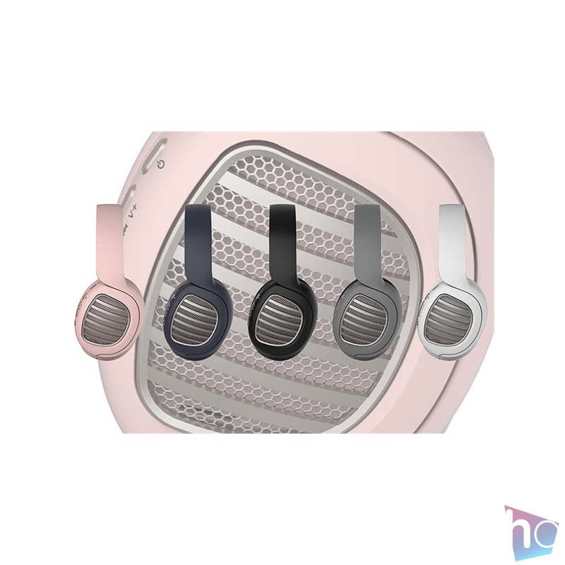 Snopy Fejhallgató Vezeték Nélküli - SN-BT55 Pink (Bluetooth v5.0, hang.szab., micro-SD foglalat, mikrofon, rózsaszín)