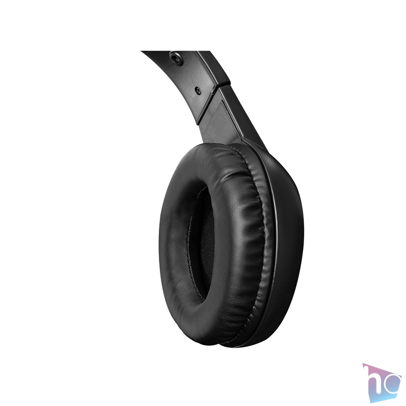 Snopy Fejhallgató - SN-GX1 ERGO Blue (mikrofon, 3.5mm jack, hangerőszabályzó, nagy-párnás, 2.2m kábel, fekete-kék)