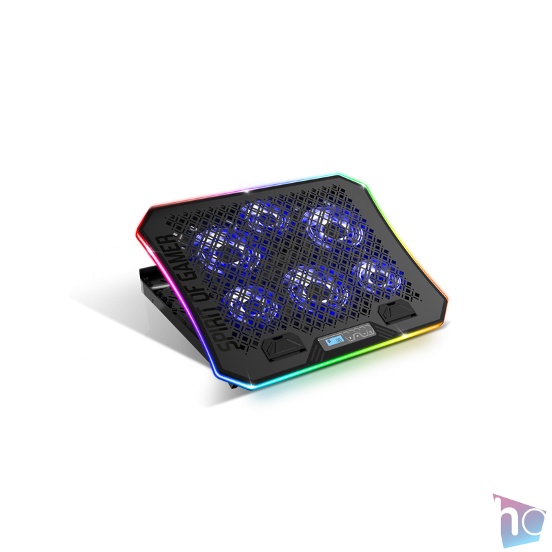 Spirit of Gamer Notebook Hűtőpad 17"-ig - AIRBLADE 1200 RGB (18dB; max. 79 m3/h; 3x11cm+3x70cm, RGB LED, 2xUSB2.0)