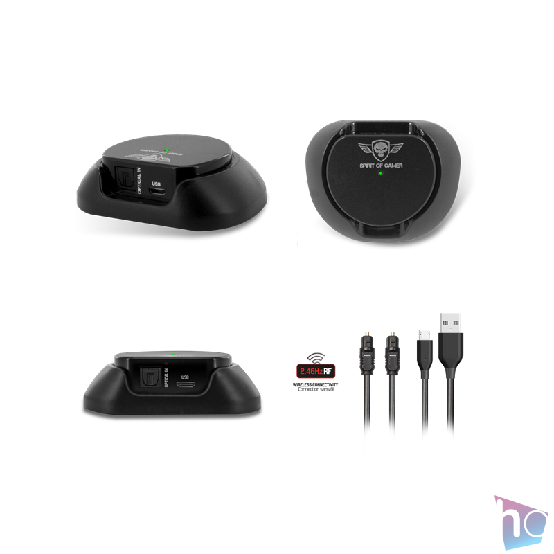 Spirit of Gamer Wireless Fejhallgató - MIC-XH1100 (MultiPlatform,7.1,mikrofon, hangerőszabályzó, nagy-párnás, fekete)