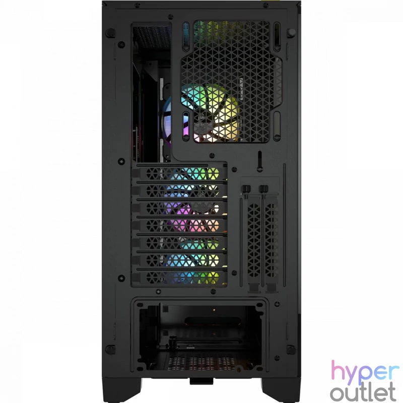 Corsair iCUE 4000X RGB Tempered Glass Black gépház