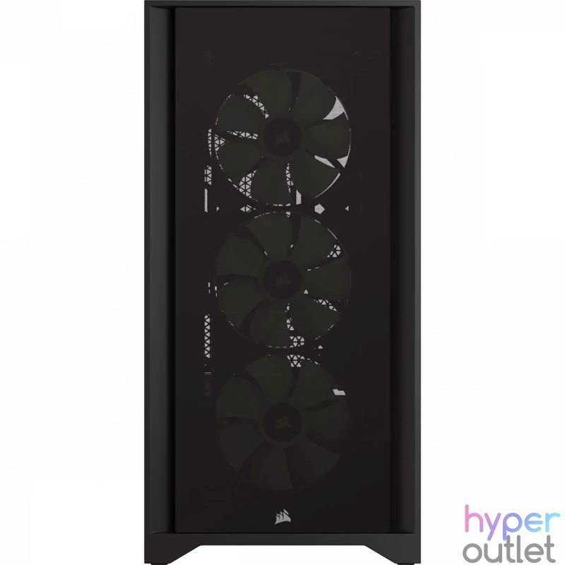 Corsair iCUE 4000X RGB Tempered Glass Black gépház