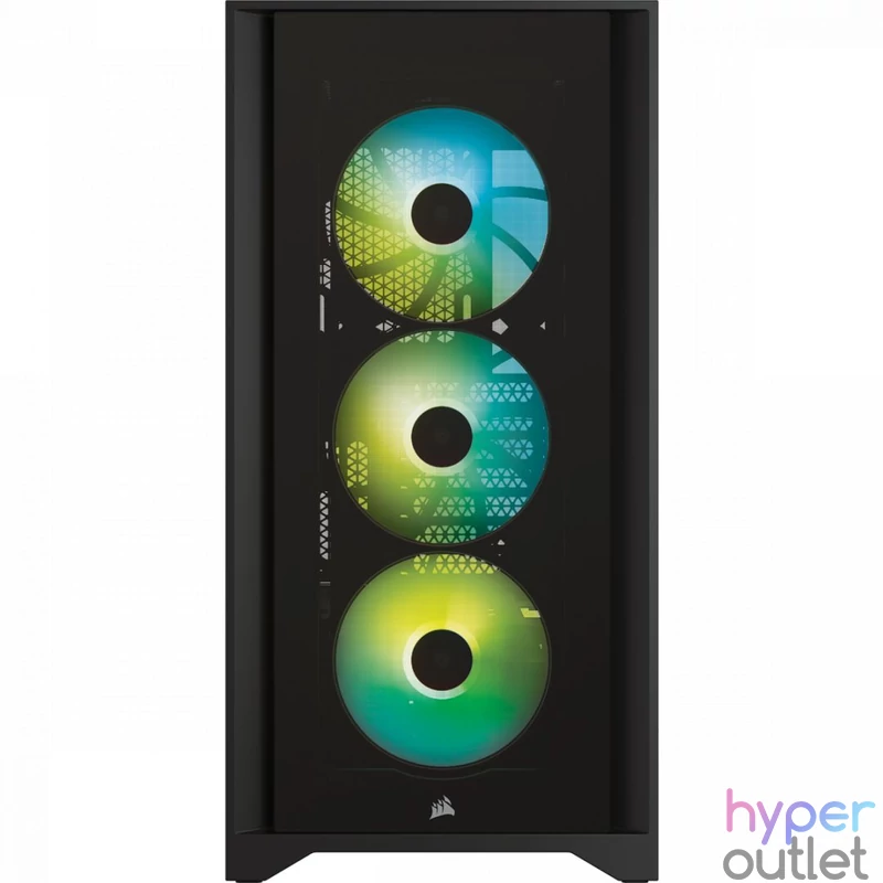 Corsair iCUE 4000X RGB Tempered Glass Black gépház
