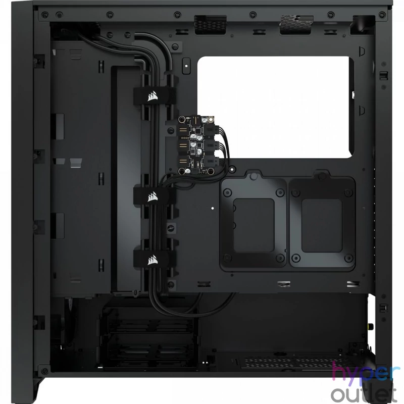 Corsair iCUE 4000X RGB Tempered Glass Black gépház
