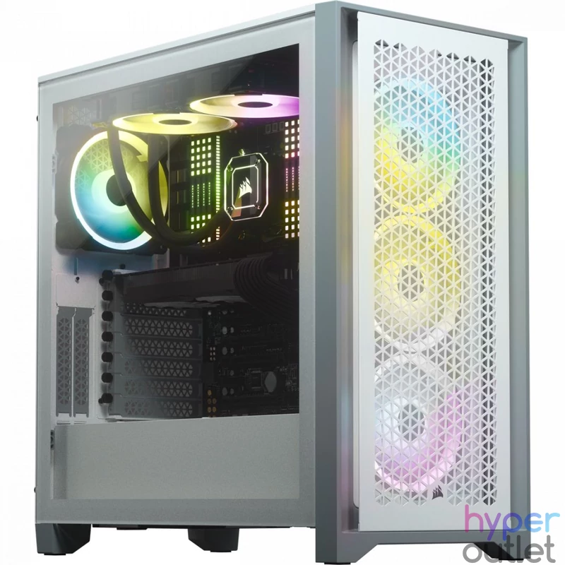Corsair 4000D Airflow Tempered Glass White gépház