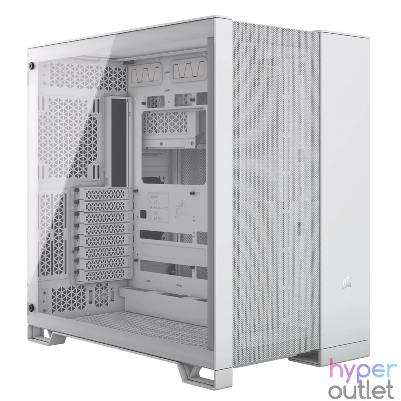 Corsair 6500D Airflow Tempered Glass White gépház