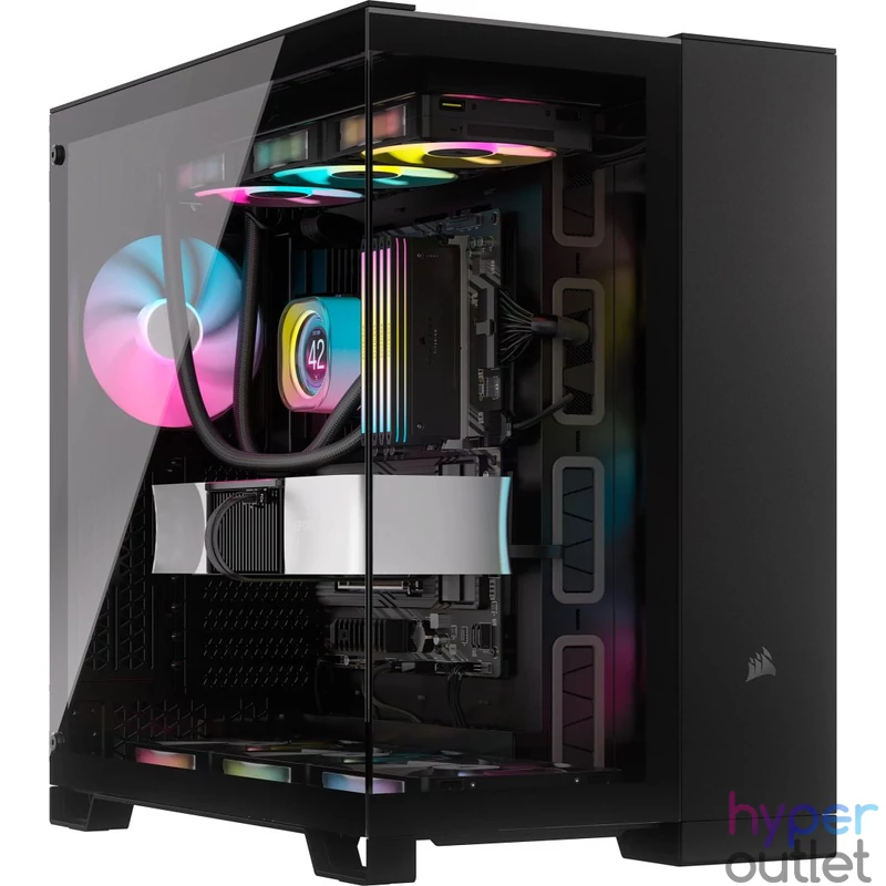 Corsair iCUE LINK 6500X RGB Tempered Glass Black gépház