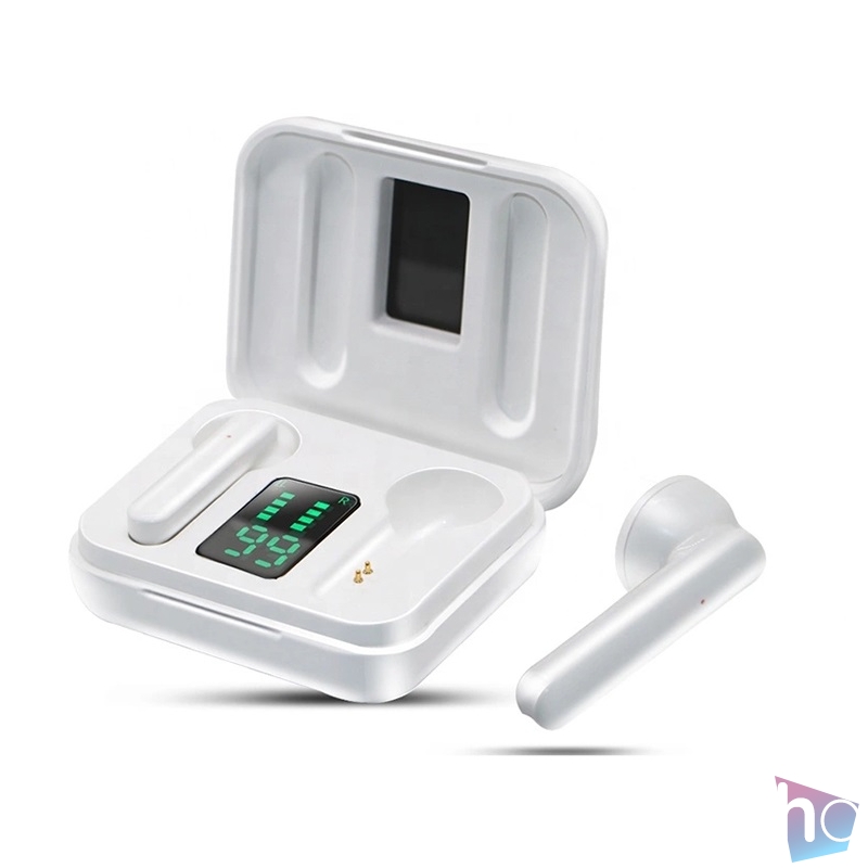 TWS X15 true wireless vezeték nélküli bluetooth fülhallgató fehér színben
