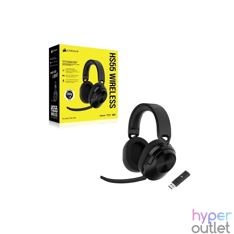 Corsair HS55 vezeték nélküli fekete gamer headset