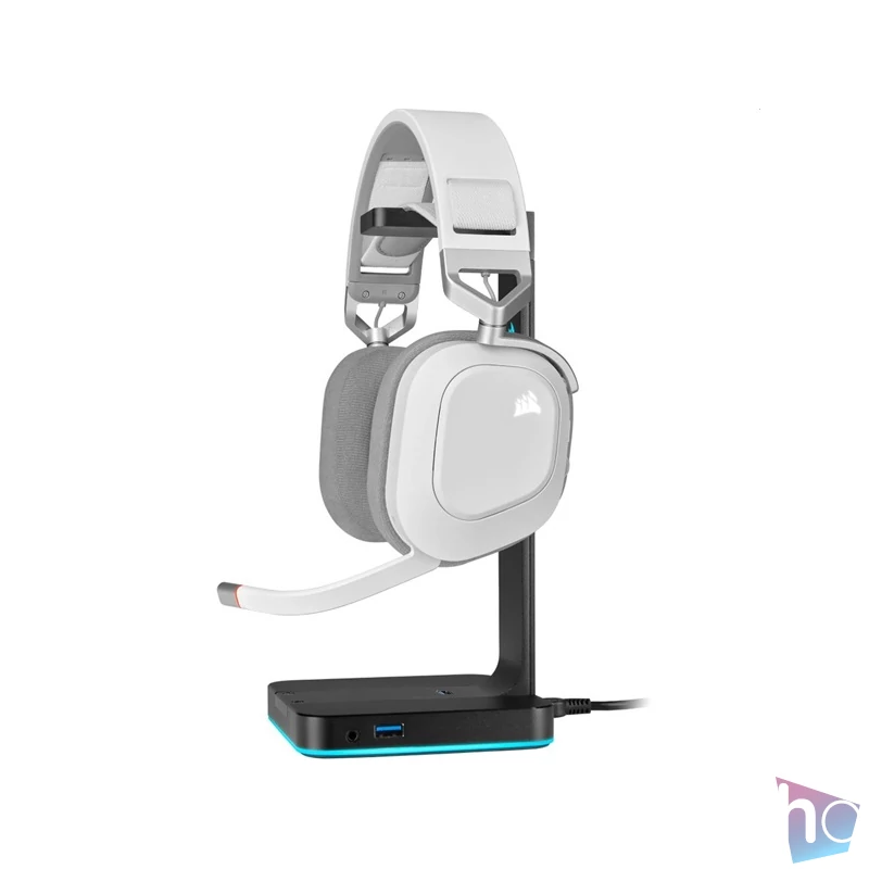 Corsair HS80 RGB vezeték nélküli fehér gamer headset