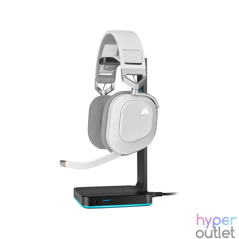 Corsair HS80 RGB vezeték nélküli fehér gamer headset