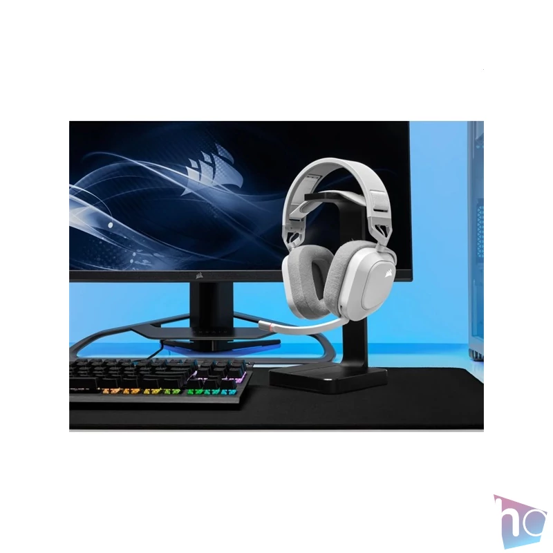 Corsair HS80 RGB vezeték nélküli fehér gamer headset