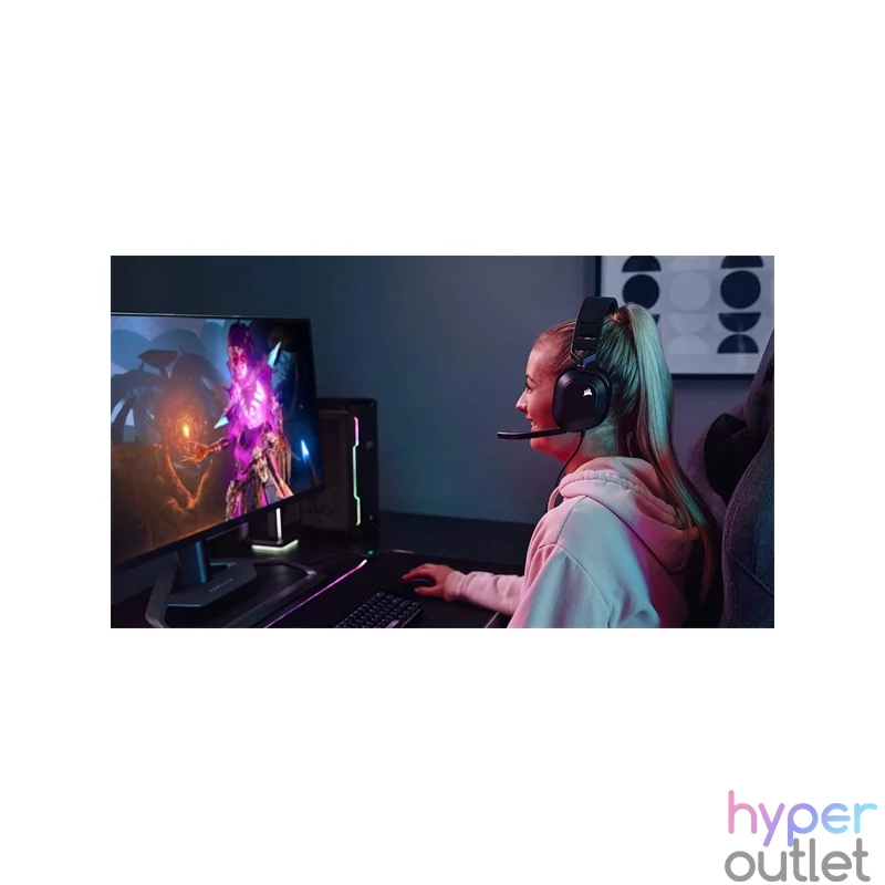 Corsair HS80 RGB USB 7.1 fekete gamer headset