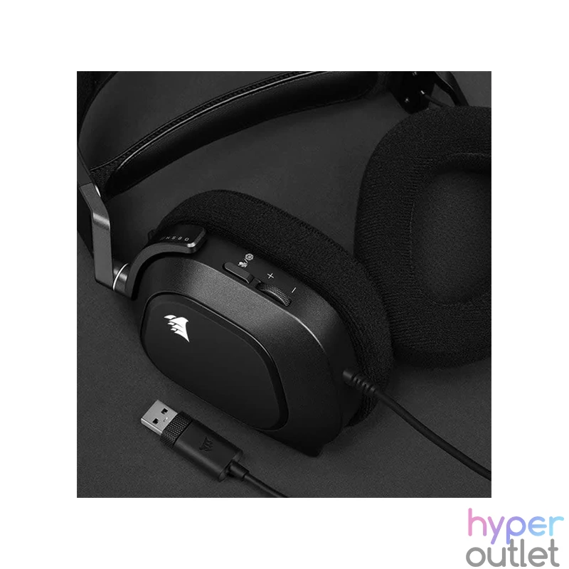 Corsair HS80 RGB USB 7.1 fekete gamer headset