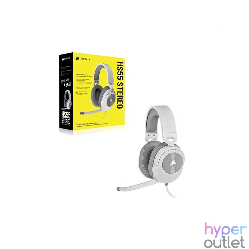 Corsair HS55 Stereo fehér gamer headset