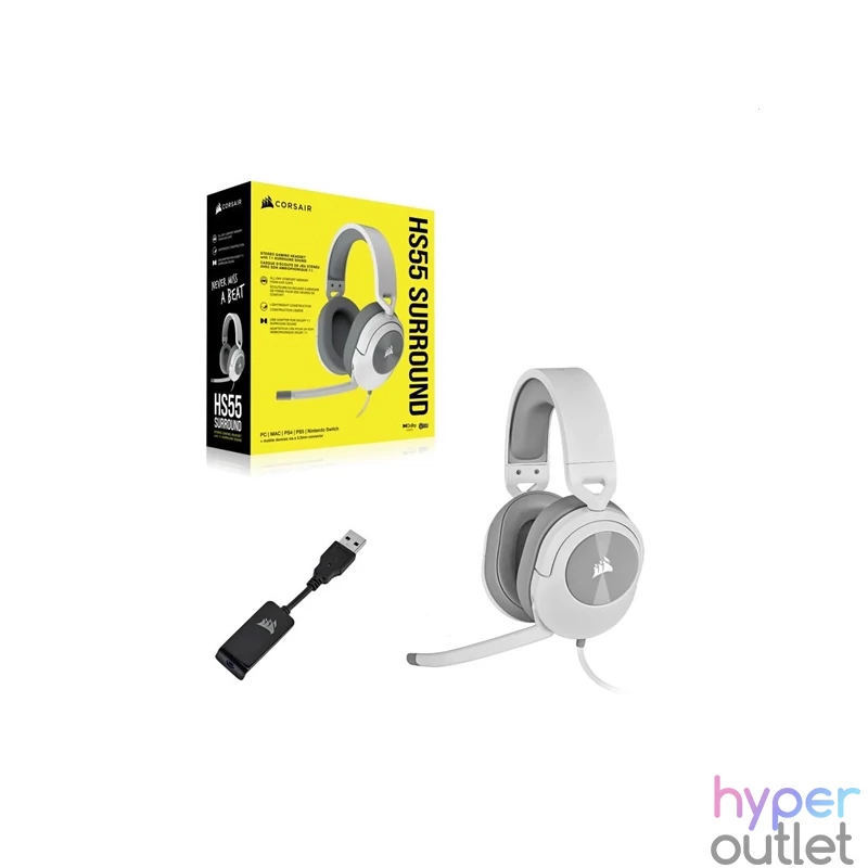 Corsair HS55 Surround fehér gamer headset