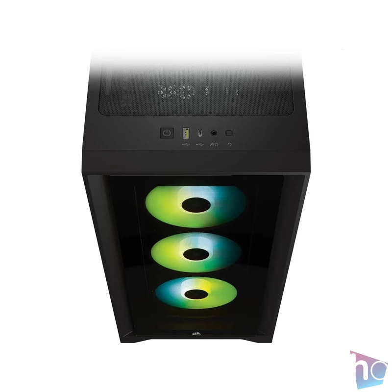 CORSAIR iCUE 4000X RGB fekete számítógépház