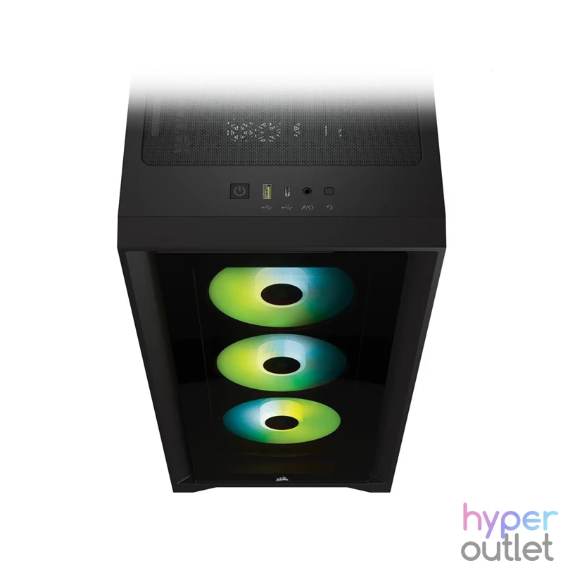 CORSAIR iCUE 4000X RGB fekete számítógépház