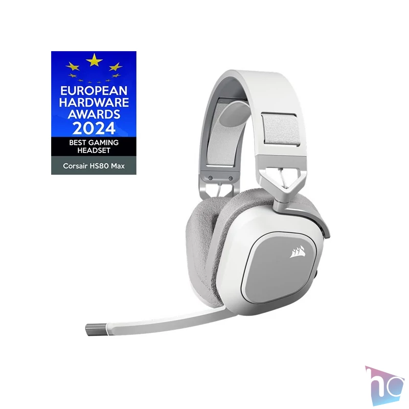 Corsair HS80 MAX RGB Dolby Atmos fehér vezeték nélküli gamer headset