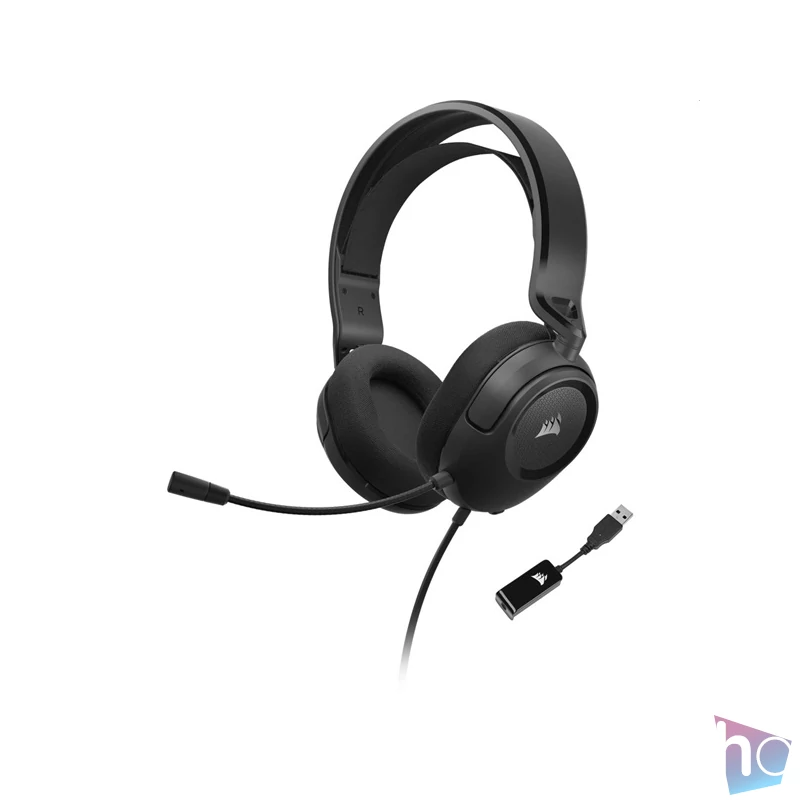 Corsair HS35 SURROUND v2 vezetékes fekete gamer headset