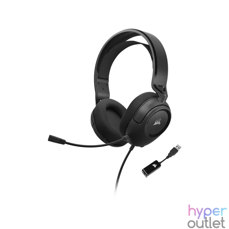 Corsair HS35 SURROUND v2 vezetékes fekete gamer headset