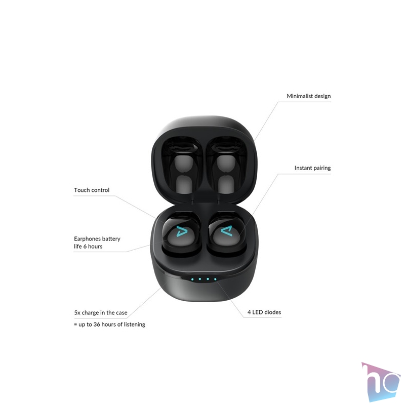 LAMAX Dots2 Touch TWS bluetooth fekete fülhallgató