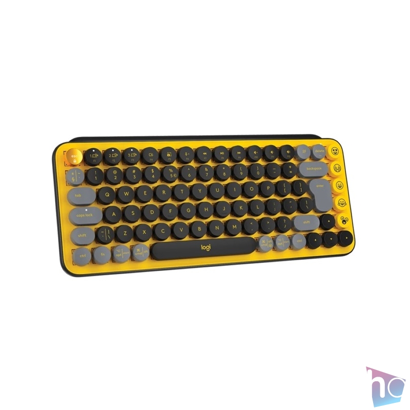 Logitech POP Keys with Emoji US sárga vezeték nélküli billentyűzet