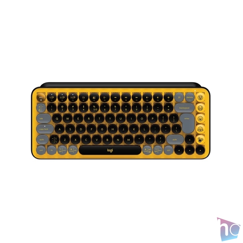 Logitech POP Keys with Emoji US sárga vezeték nélküli billentyűzet